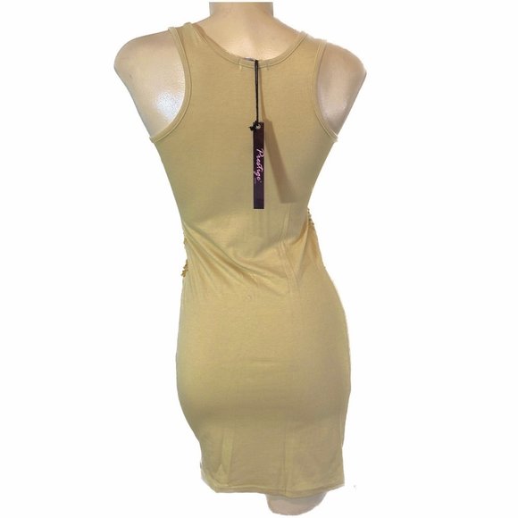 Golden Sequin Mini Party Bodycon Dress• Size M - Picture 2 of 11